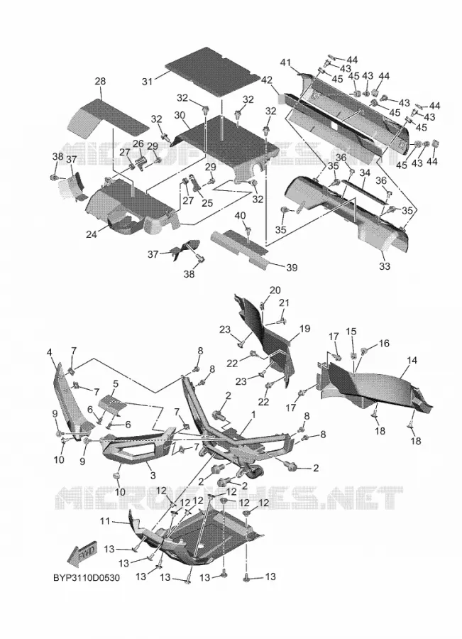 PARE CHOCS Yamaha SIDE BY SIDE 1000 2025 WOLVERINE  YXF1000ELS