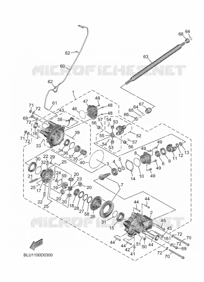 DIFFERENTIEL AVANT Yamaha SIDE BY SIDE 1000 2025 WOLVERINE  YXF1000EWS