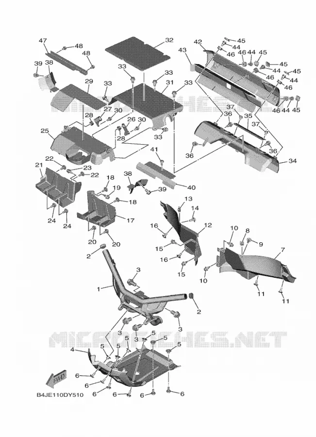 PARE CHOCS Yamaha SIDE BY SIDE 1000 2025 WOLVERINE  YXF1000EW