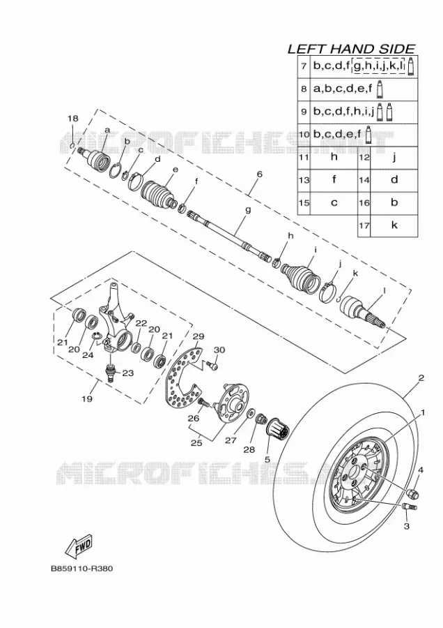 ROUE AVANT Yamaha SIDE BY SIDE 700 2025 VIKING  YXM700ES