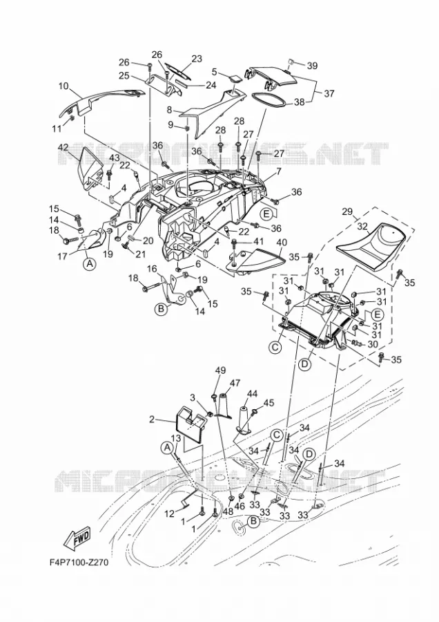 ENGINE HATCH 2 Yamaha WAVERUNNER 1900 2025 GP  GP1900B-B