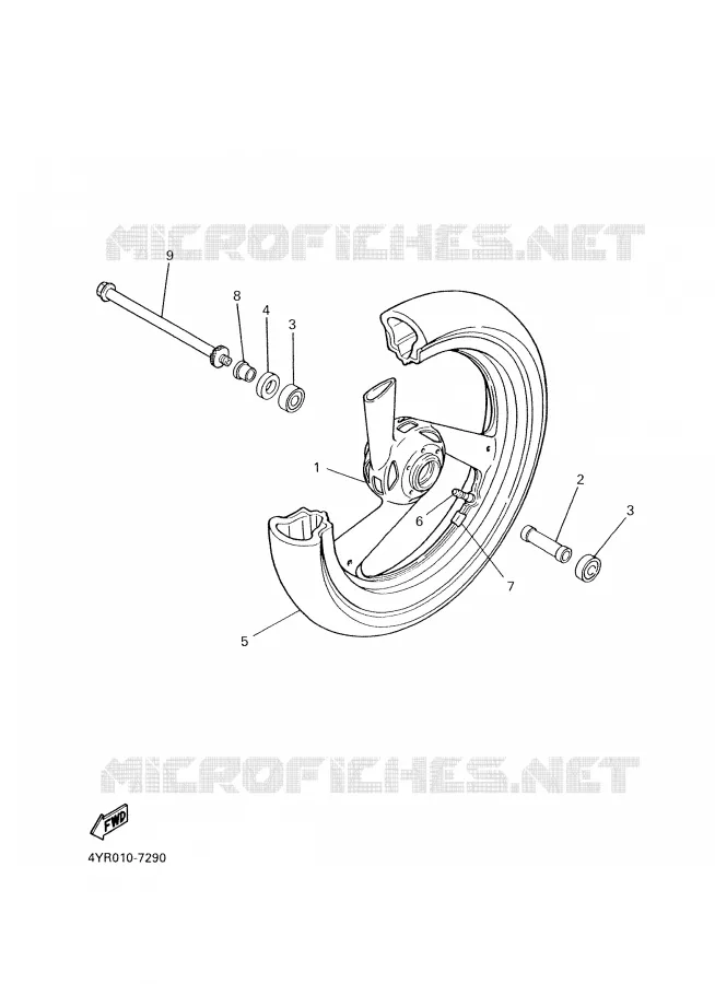 ROUE AVANT Yamaha MOTO 600 2000 FAZER  FZS600