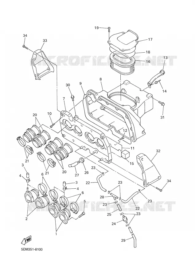 ADMISSION Yamaha MOTO 600 2001 FAZER  FZS600