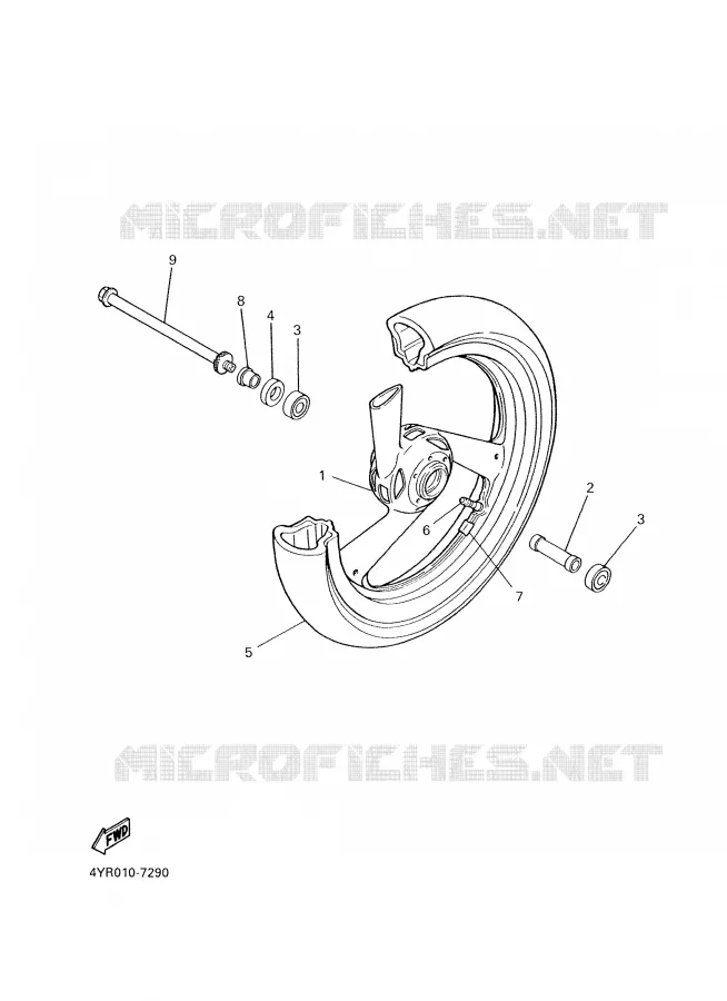 ROUE AVANT Yamaha MOTO 600 2001 FAZER  FZS600