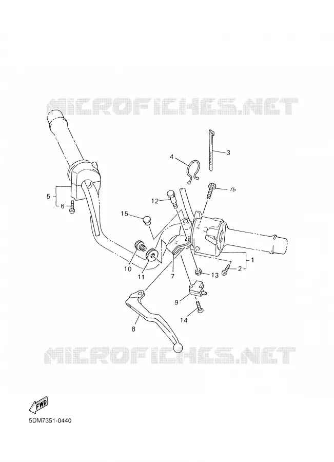 COMMODO / LEVIER Yamaha MOTO 600 2001 FAZER  FZS600