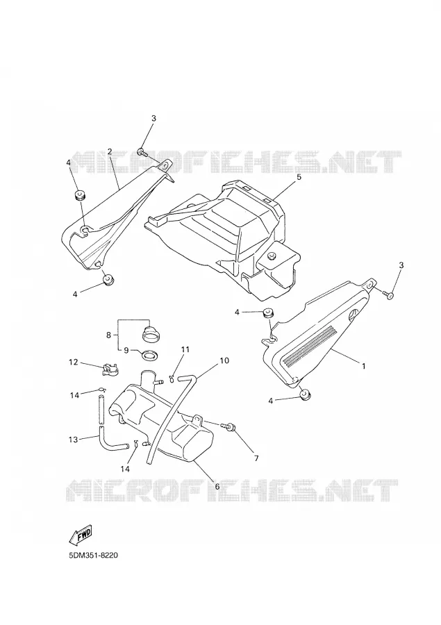COUVERCLE LATERAL Yamaha MOTO 600 2001 FAZER  FZS600