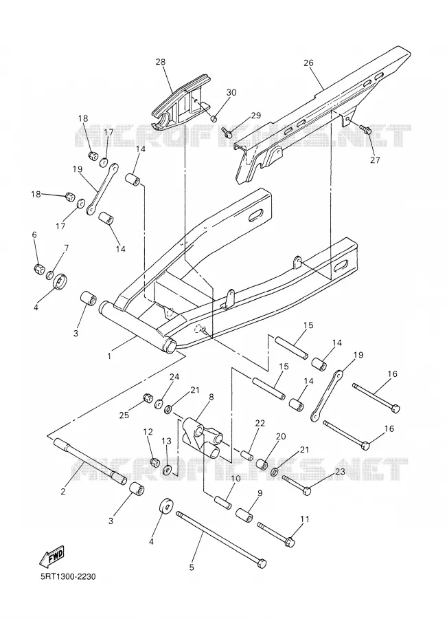 BRAS ARRIERE Yamaha MOTO 600 2003 FAZER  FZS600