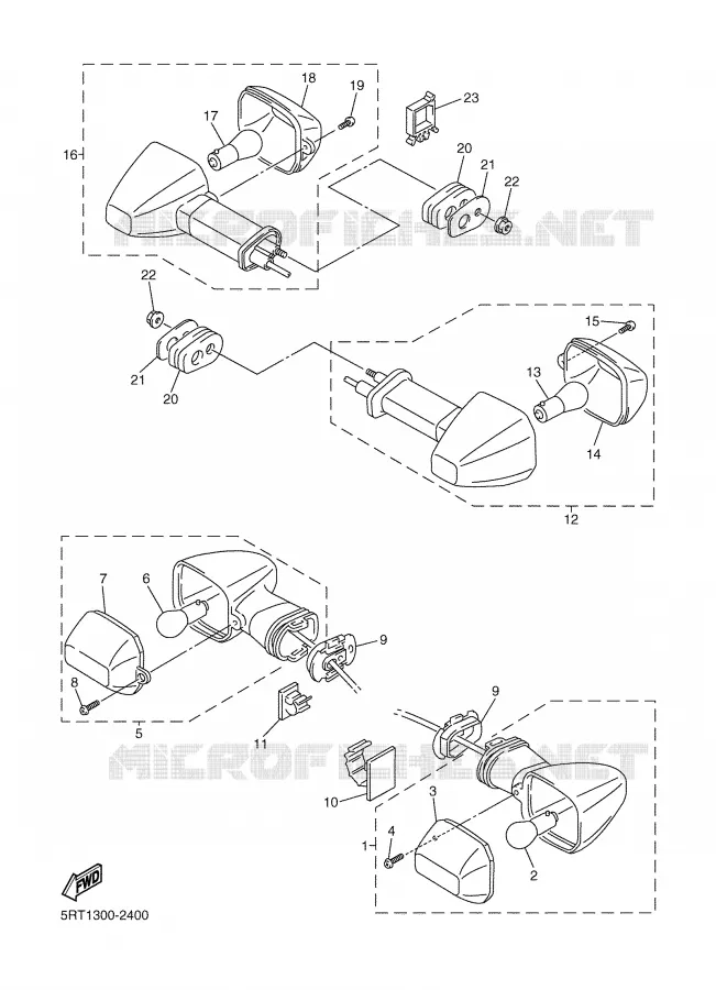 CLIGNOTANT Yamaha MOTO 600 2003 FAZER  FZS600