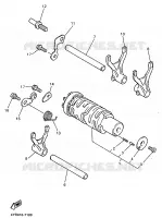 BARILLET DE SELECTION / FOURCHETTES pour Yamaha FAZER 1998