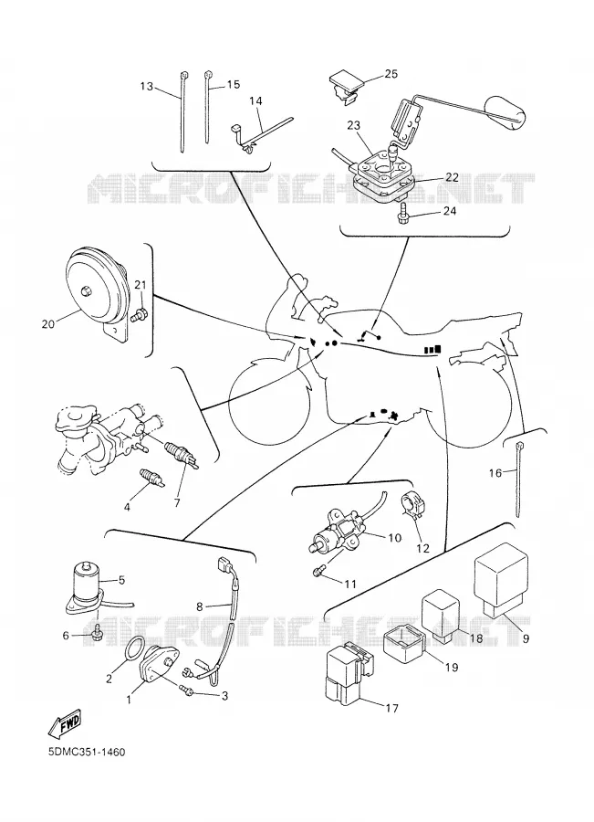 PARTIE ELECTRIQUE 2 Yamaha MOTO 600 2001 FAZER  FZS600N