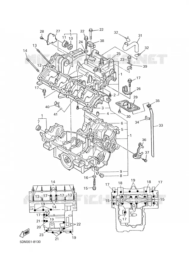 CARTER MOTEUR Yamaha MOTO 600 2000 FAZER  FZS600SP
