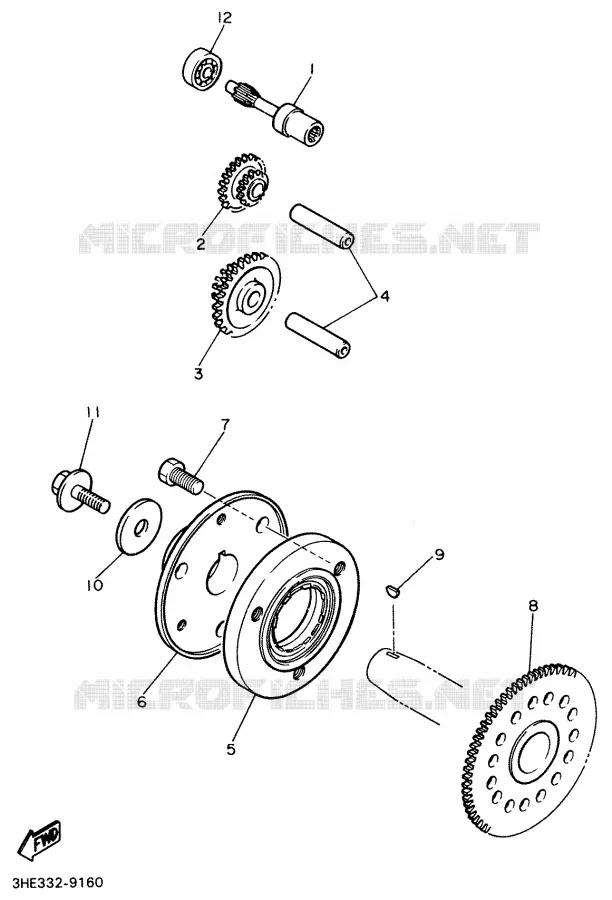 EMBRAYAGE DE DEMARREUR Yamaha MOTO 600 2000 FAZER  FZS600SP