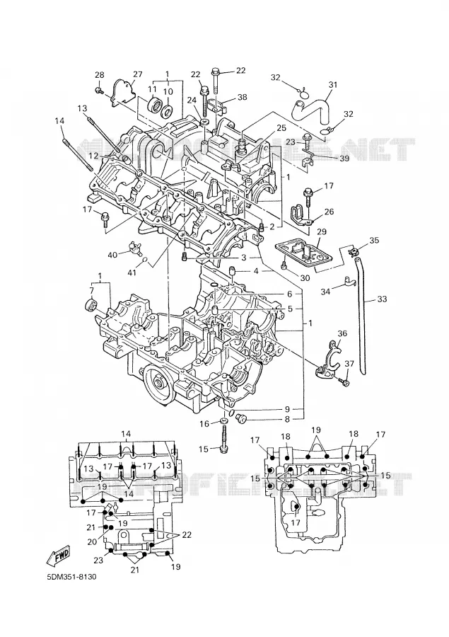 CARTER MOTEUR Yamaha MOTO 600 2000 FAZER  FZS600SP