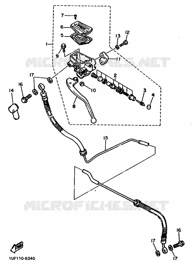 MAITRE CYLINDRE AVANT 2 Yamaha MOTO 750 1987 FZX  FZX750