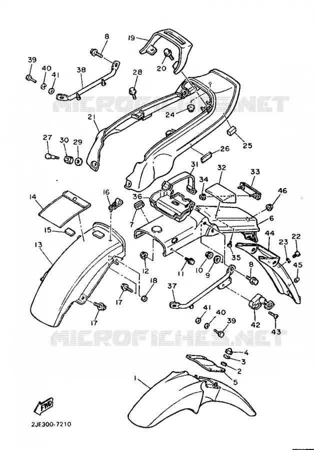GARDE BOUE Yamaha MOTO 750 1987 FZX  FZX750