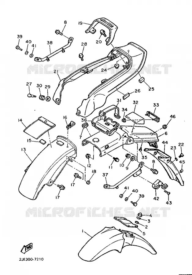 GARDE BOUE Yamaha MOTO 750 1987 FZX  FZX750