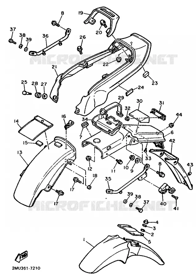 GARDE BOUE Yamaha MOTO 750 1987 FZX  FZX750