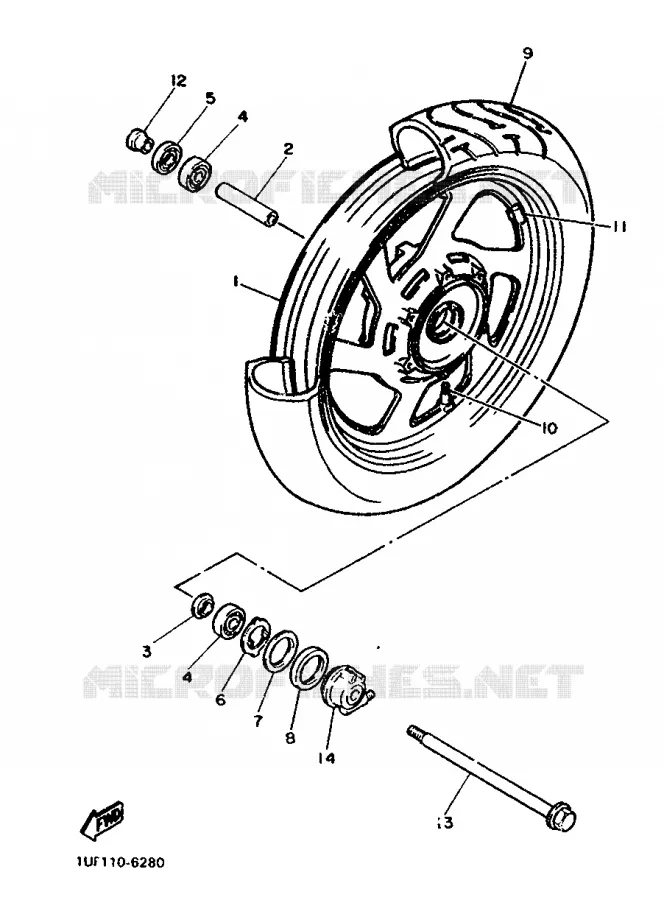 ROUE AVANT Yamaha MOTO 750 1987 FZX  FZX750