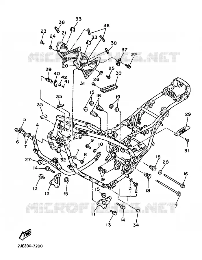 CADRE Yamaha MOTO 750 1988 FZX  FZX750