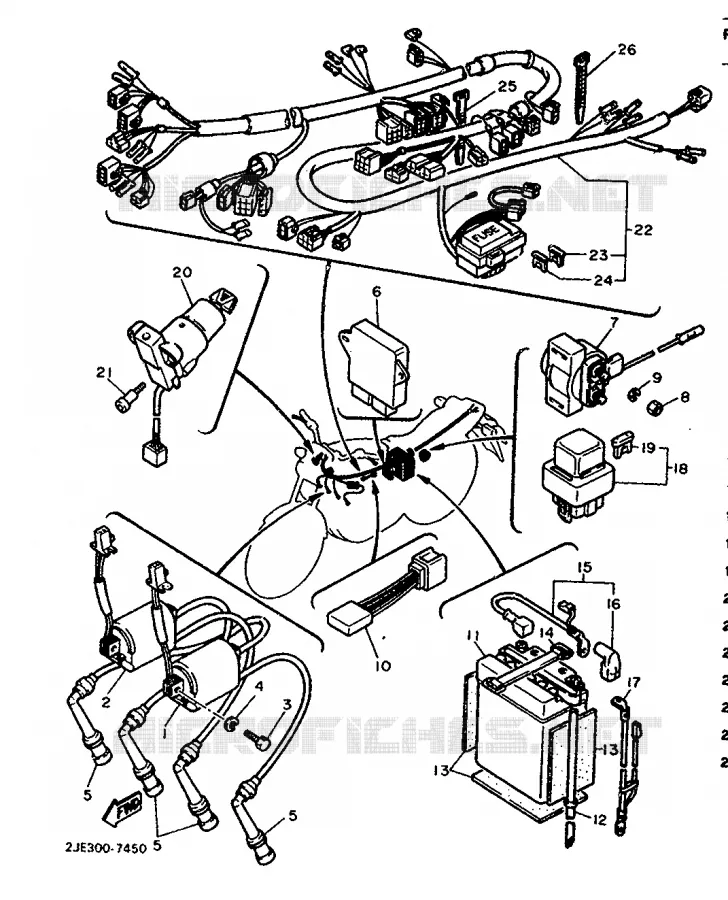 ELECTRIQUE Yamaha MOTO 750 1988 FZX  FZX750