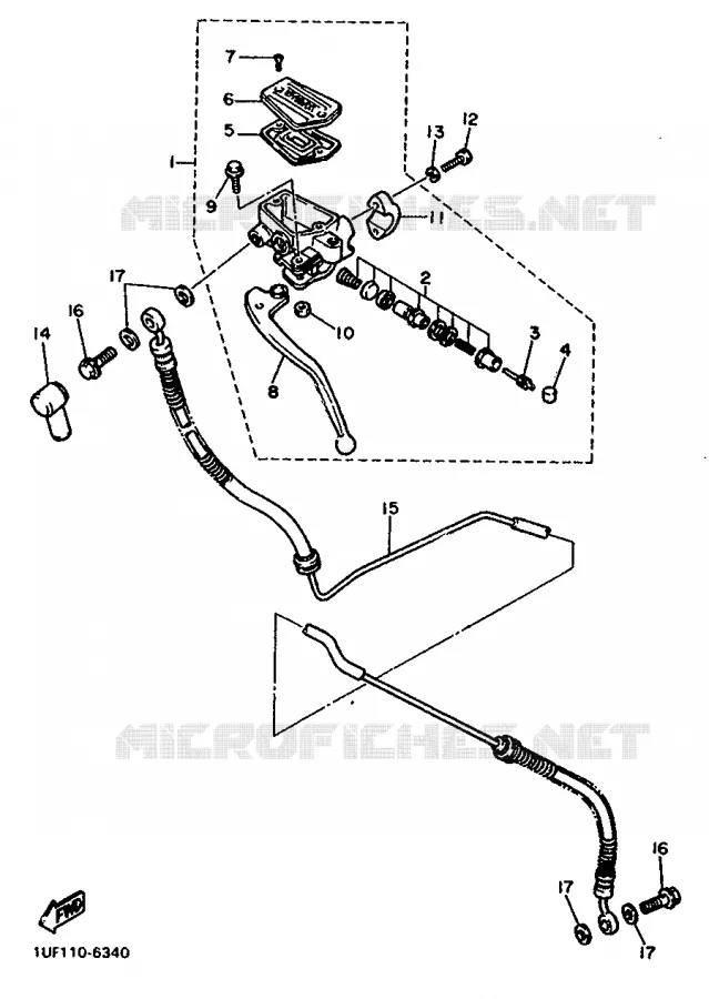 MAITRE CYLINDRE D'EMBRAYAGE Yamaha MOTO 750 1988 FZX  FZX750