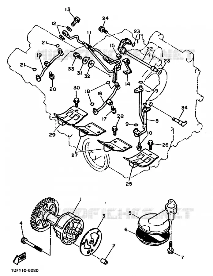 POMPE A HUILE Yamaha MOTO 750 1988 FZX  FZX750