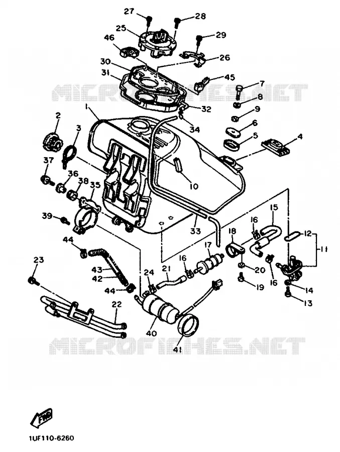 RESERVOIR A ESSENCE Yamaha MOTO 750 1993 FZX  FZX750