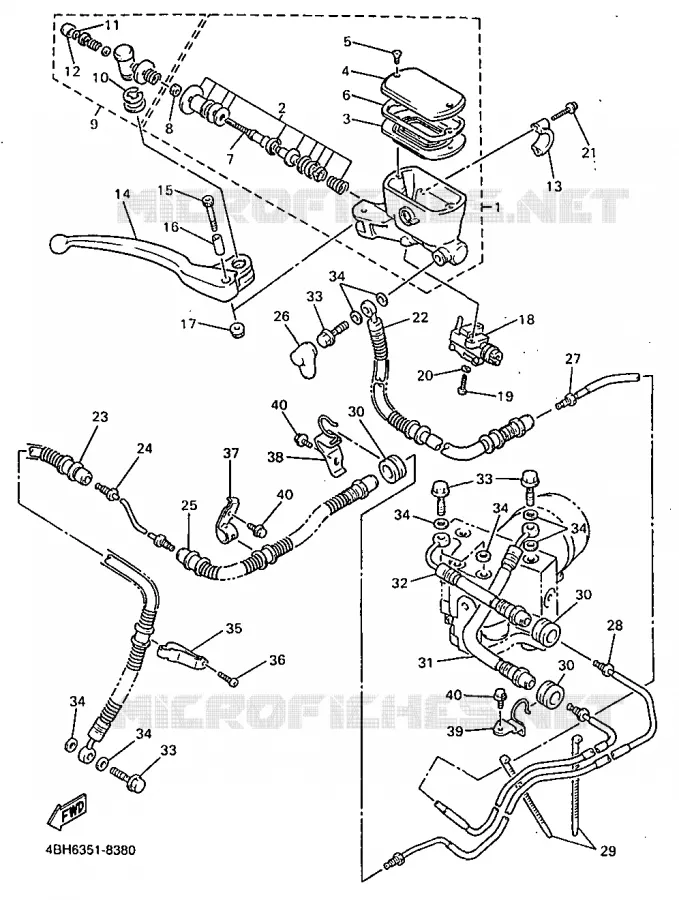 MAITRE CYLINDRE AVANT 2 Yamaha MOTO 1000 1998 GTS  GTS1000