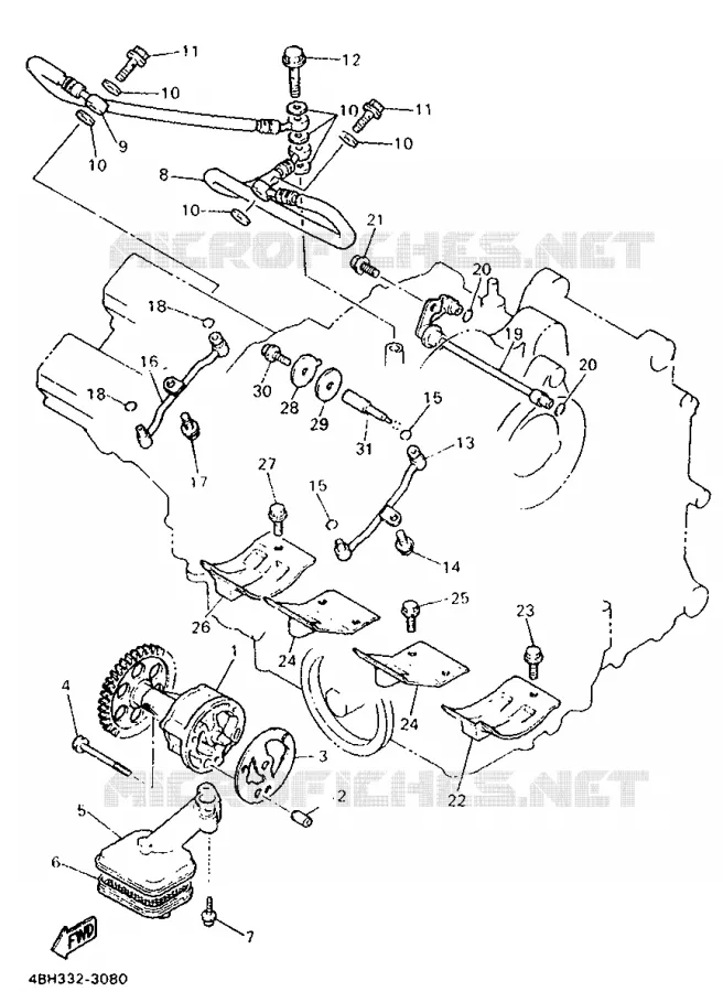 POMPE A HUILE Yamaha MOTO 1000 1993 GTS ABS  GTS1000A