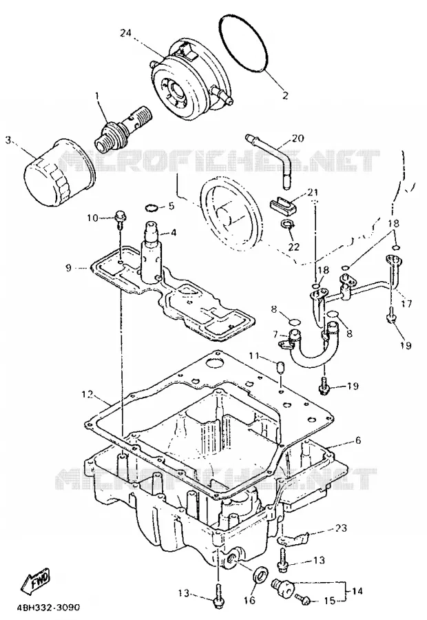 FILTRE A HUILE Yamaha MOTO 1000 1993 GTS ABS  GTS1000A