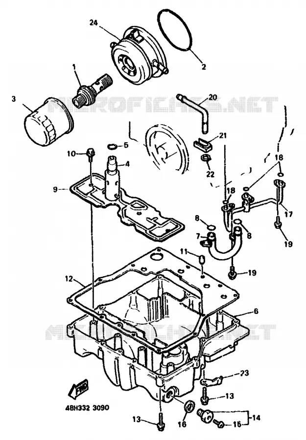 FILTRE A HUILE Yamaha MOTO 1000 1994 GTS ABS  GTS1000A