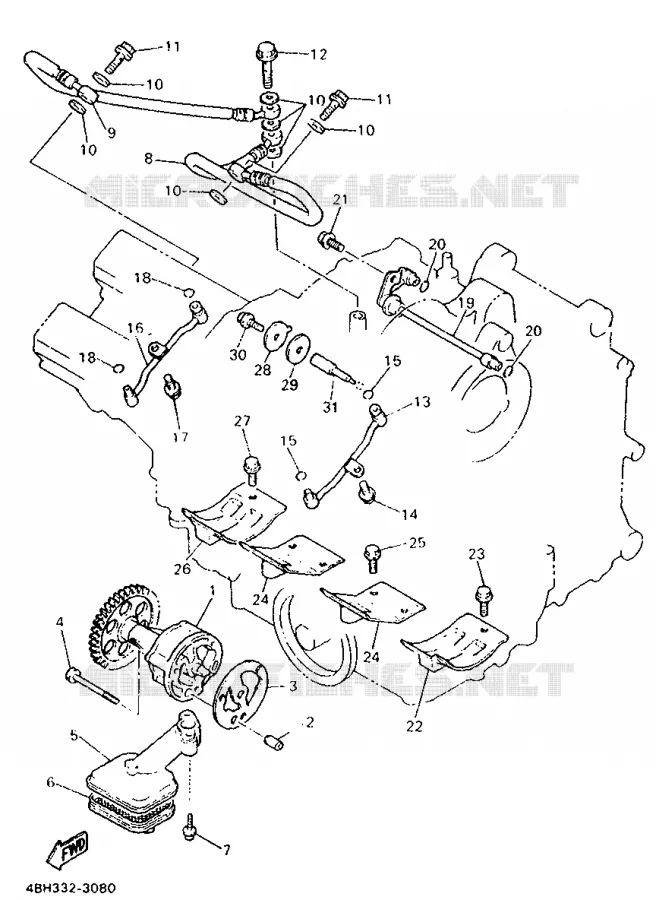 POMPE A HUILE Yamaha MOTO 1000 1998 GTS ABS  GTS1000A