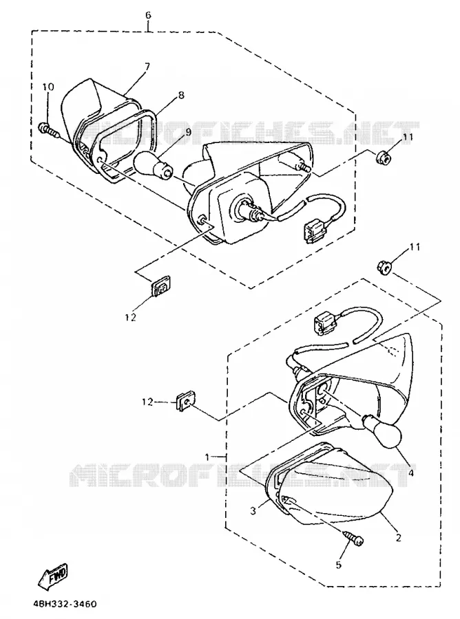 CLIGNOTANT Yamaha MOTO 1000 1998 GTS ABS  GTS1000A