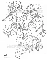 GARDE BOUE ARRIERE pour Yamaha GTS ABS 1998