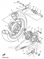 ROUE ARRIERE pour Yamaha GTS ABS 1998