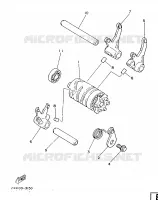 BARILLET DE SELECTION / FOURCHETTES pour Yamaha IT 1986
