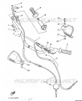 GUIDON ET CABLES pour Yamaha IT 1986