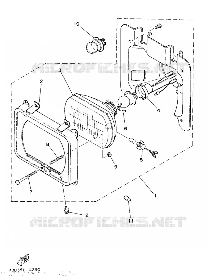 PHARE  Yamaha MOTO 200 1986 IT  IT200