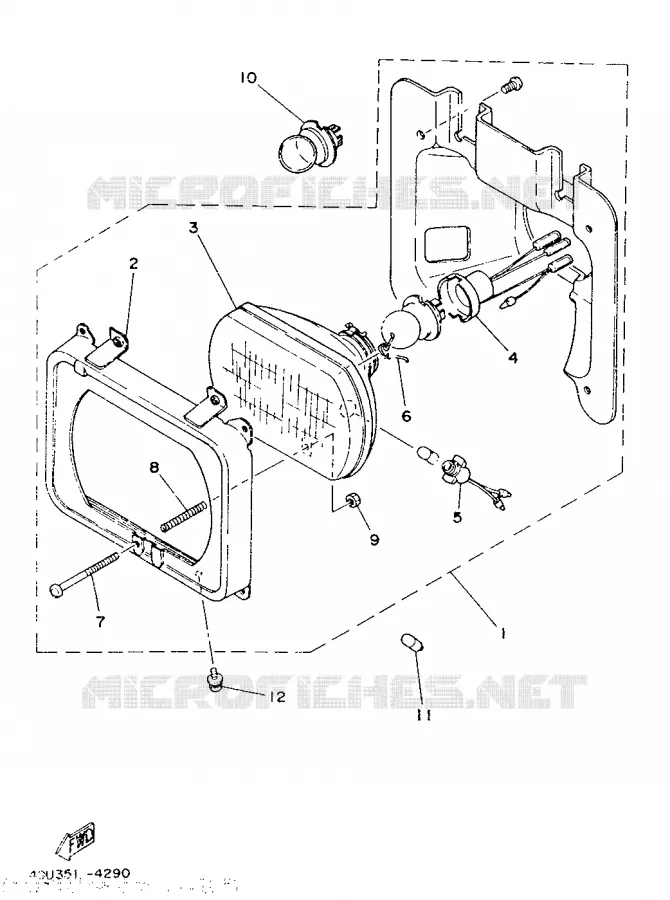 PHARE  Yamaha MOTO 200 1986 IT  IT200