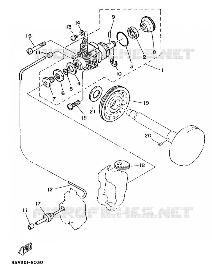 POMPE A HUILE Yamaha SCOOTER 50 1990 CHAPPY  LB50