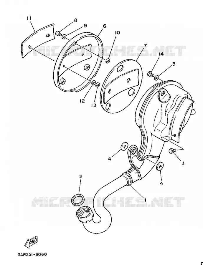 ECHAPPEMENT Yamaha SCOOTER 50 1990 CHAPPY  LB50