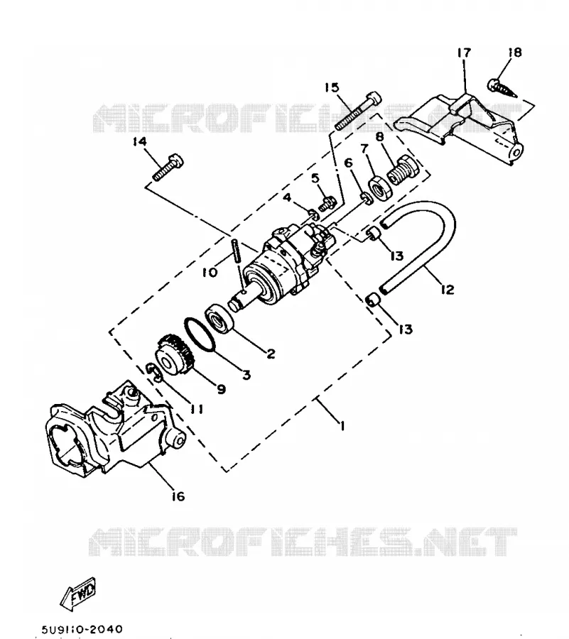 POMPE A HUILE Yamaha SCOOTER 50 1992 MACHG  MA50M