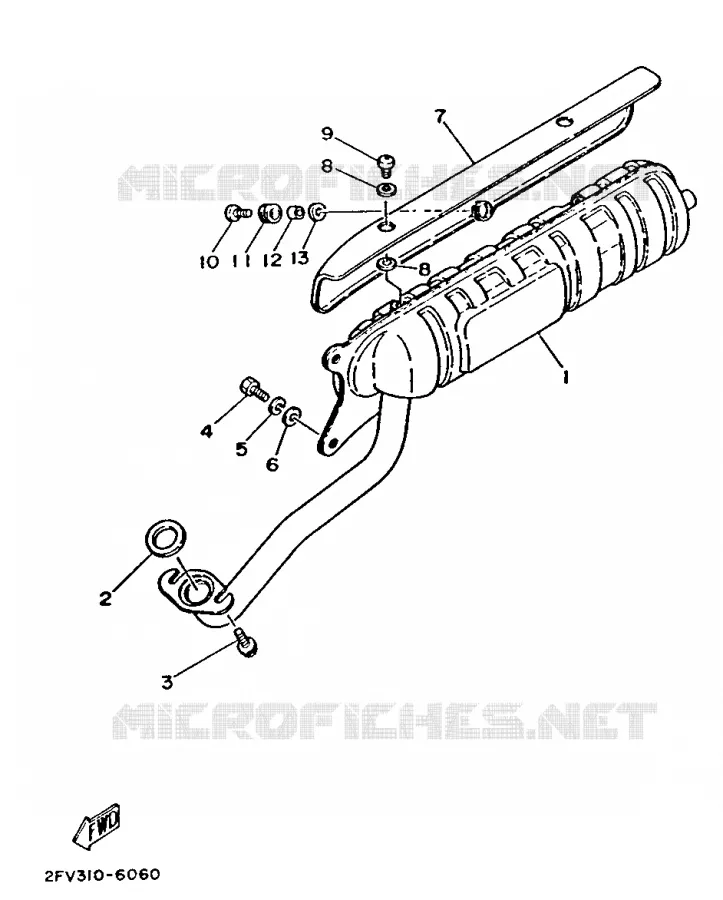 ECHAPPEMENT Yamaha SCOOTER 50 1992 MACHG  MA50M