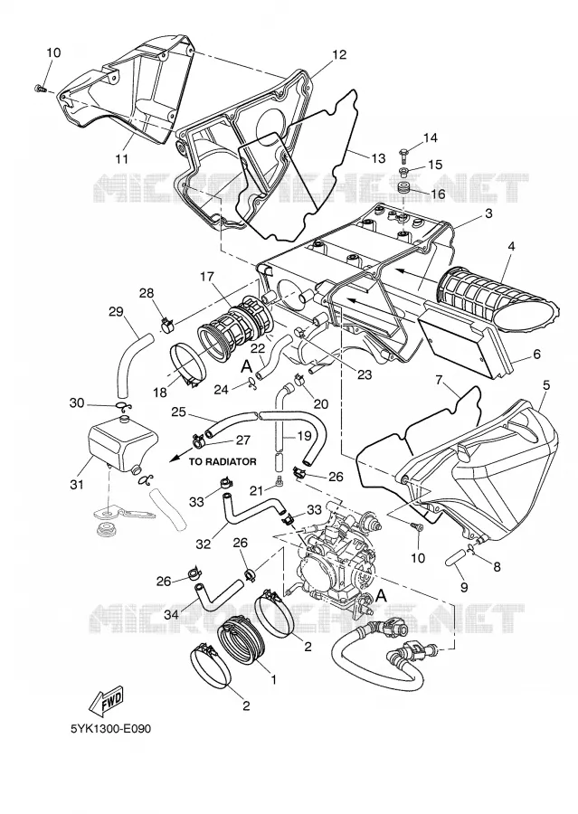 ADMISSION Yamaha MOTO 660 2006 MT03  MT03
