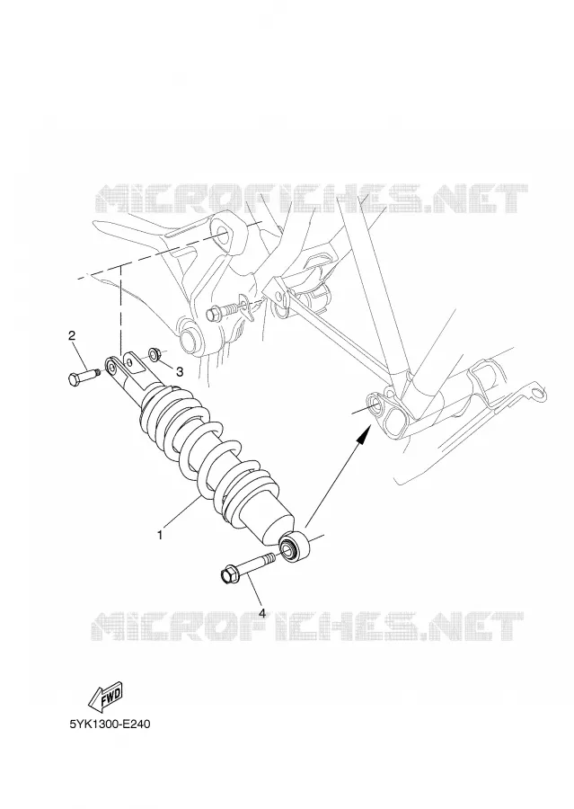AMORTISSEUR ARRIERE Yamaha MOTO 660 2006 MT03  MT03