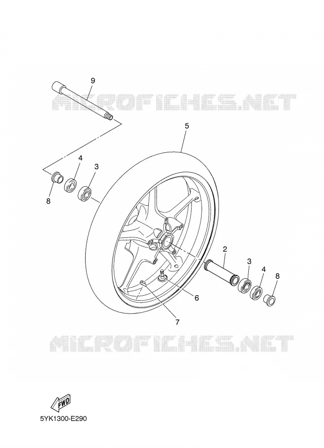 ROUE AVANT Yamaha MOTO 660 2007 MT03  MT03