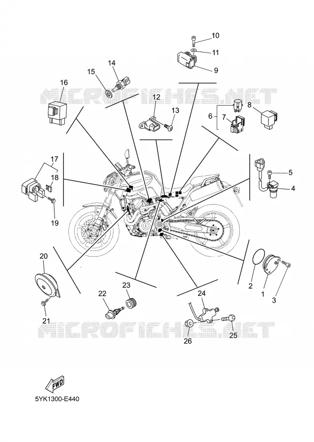 PARTIE ELECTRIQUE 2 Yamaha MOTO 660 2007 MT03  MT03
