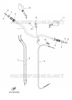 GUIDON ET CABLES pour Yamaha MT03 2008