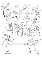 BEQUILLE / REPOSE PIEDS pour Yamaha MT03 2008