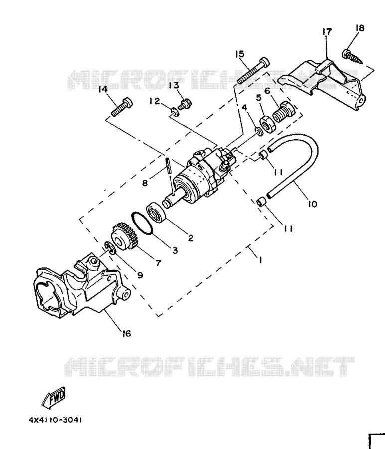 POMPE A HUILE Yamaha MOTO 50 1988 PW  PW50